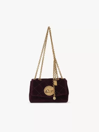 Piccola borsa a tracolla Chloé Heritage in velluto