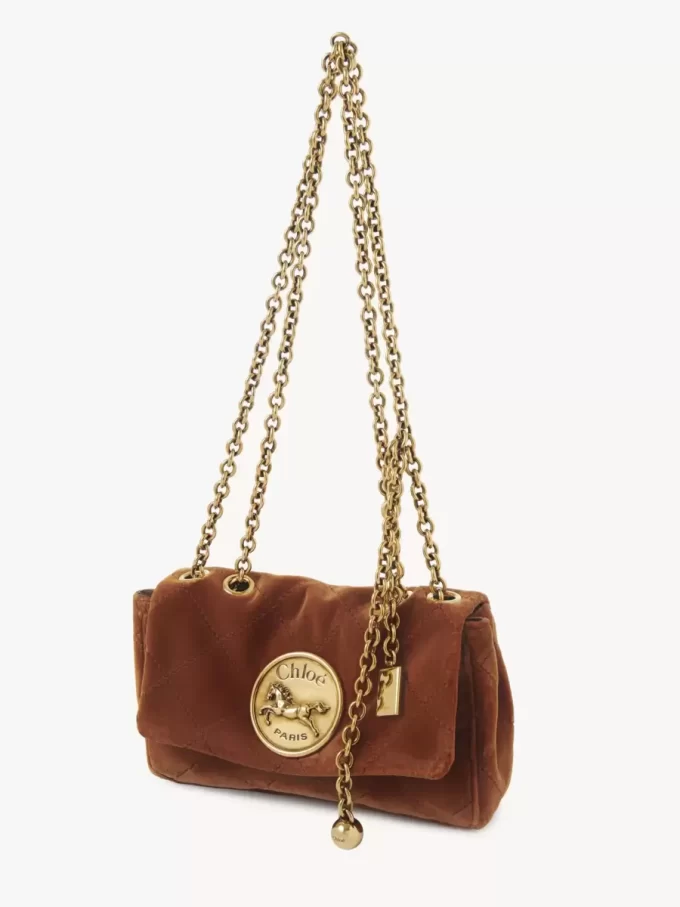 Piccola borsa a tracolla Chloé Heritage in velluto Piccola borsa a tracolla Chloé Heritage in velluto
