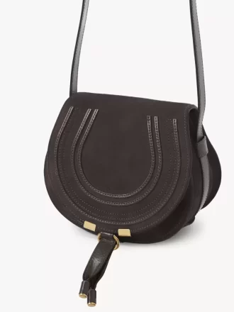 Piccola borsa a tracolla Marcie in pelle scamosciata