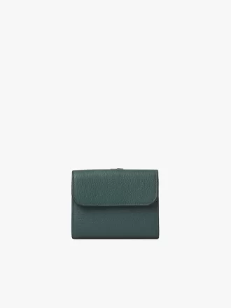 Piccola borsa Alphabet a tre ante in pelle goffrata