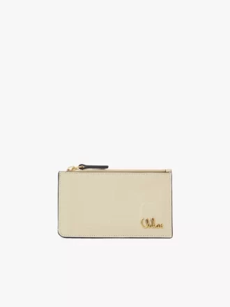 Piccola borsa Chloé Iconic con scomparti per carte in pelle effetto coccodrillo