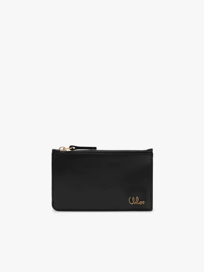 Piccola borsa Chloé Iconic con scomparti per carte in pelle lucida Piccola borsa Chloé Iconic con scomparti per carte in pelle lucida