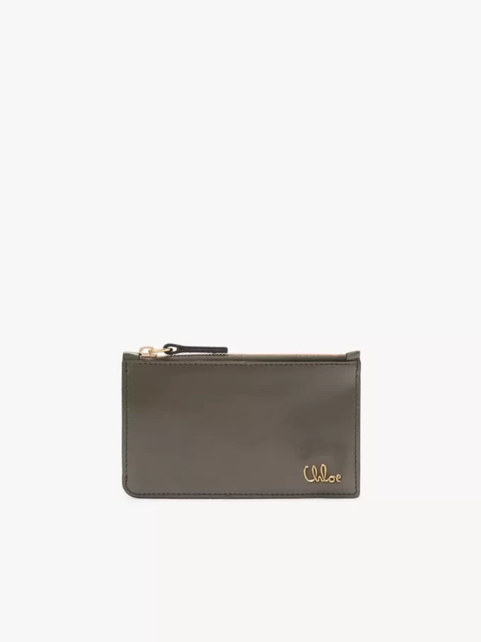 Piccola borsa Chloé Iconic con scomparti per carte in pelle lucida Piccola borsa Chloé Iconic con scomparti per carte in pelle lucida
