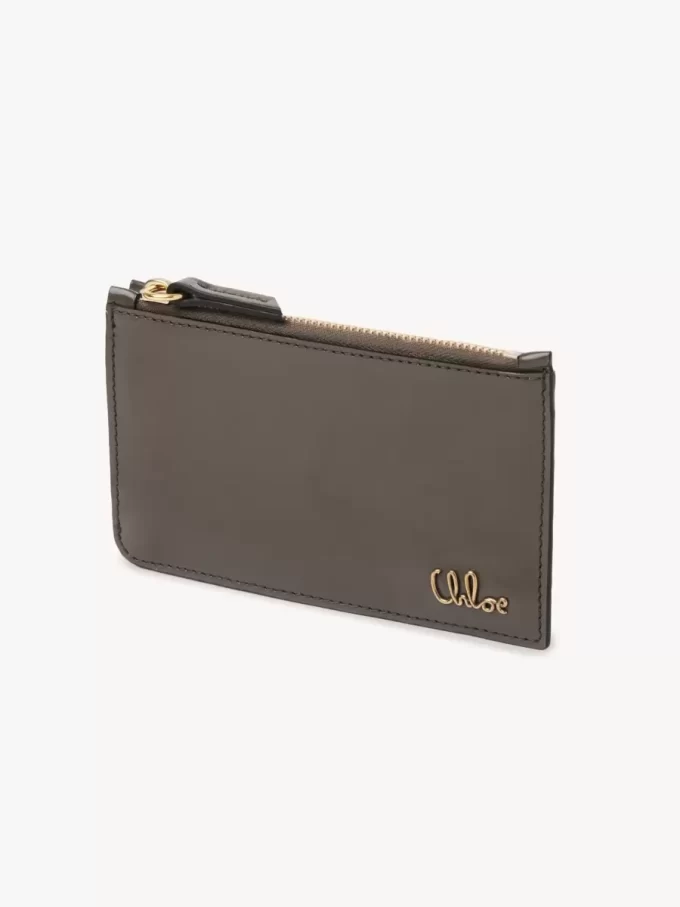 Piccola borsa Chloé Iconic con scomparti per carte in pelle lucida Piccola borsa Chloé Iconic con scomparti per carte in pelle lucida