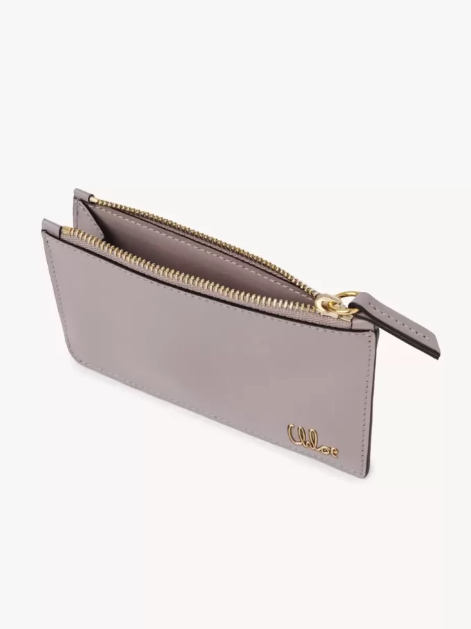 Piccola borsa Chloé Iconic con scomparti per carte in pelle lucida Piccola borsa Chloé Iconic con scomparti per carte in pelle lucida
