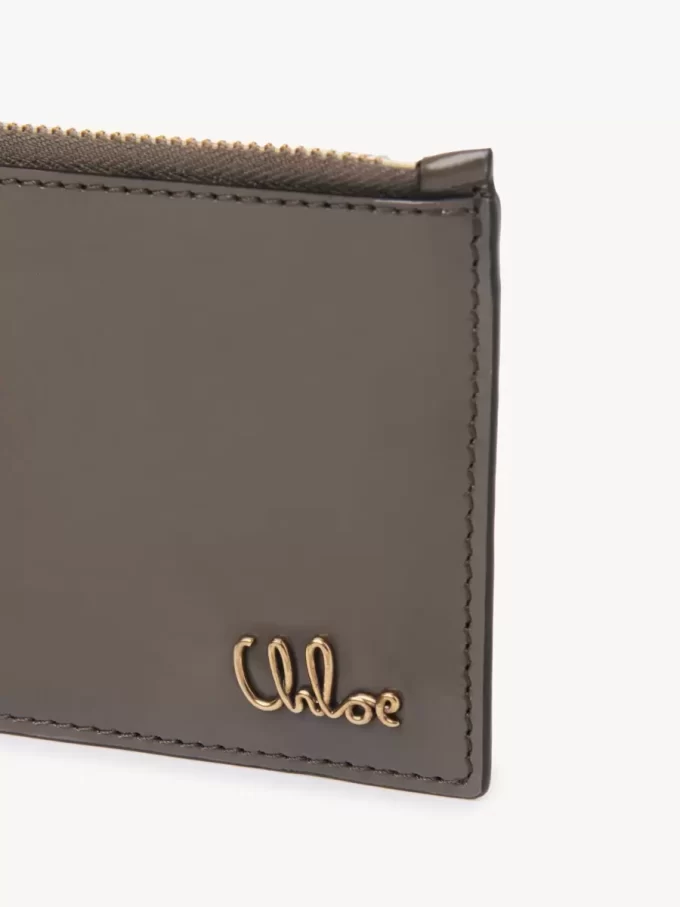 Piccola borsa Chloé Iconic con scomparti per carte in pelle lucida Piccola borsa Chloé Iconic con scomparti per carte in pelle lucida