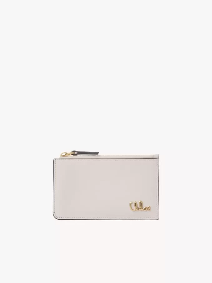 Piccola borsa Chloé Iconic con scomparti per carte in pelle martellata Piccola borsa Chloé Iconic con scomparti per carte in pelle martellata