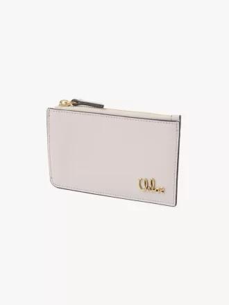 Piccola borsa Chloé Iconic con scomparti per carte in pelle martellata