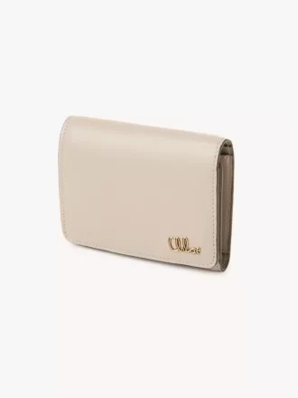 Piccola borsa Chloé Iconic tri-fold con tasca portamonete in pelle lucida