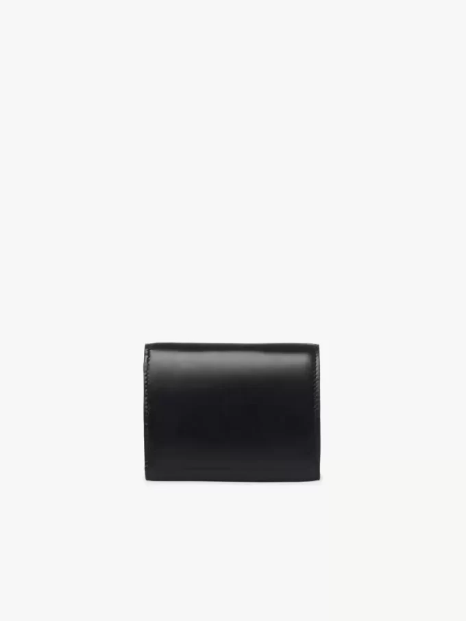 Piccola borsa Chloé Iconic tri-fold con tasca portamonete in pelle lucida Piccola borsa Chloé Iconic tri-fold con tasca portamonete in pelle lucida