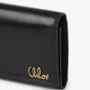 Piccola borsa Chloé Iconic tri-fold con tasca portamonete in pelle lucida Piccola borsa Chloé Iconic tri-fold con tasca portamonete in pelle lucida