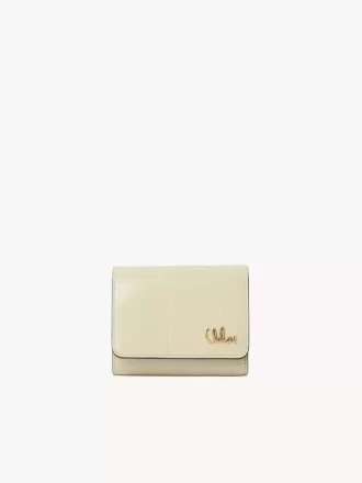 Piccola borsa Chloé Iconic tri-fold in pelle effetto coccodrillo