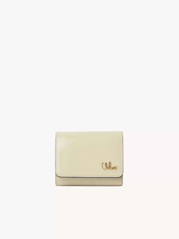 Piccola borsa Chloé Iconic tri-fold in pelle effetto coccodrillo Piccola borsa Chloé Iconic tri-fold in pelle effetto coccodrillo