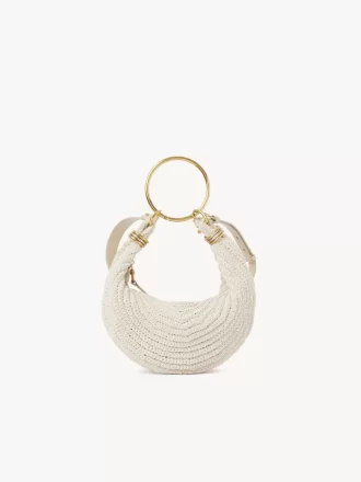 Piccola borsa Hobo con bracciale all’uncinetto