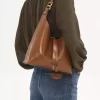 Piccola borsa hobo Marcie in pelle lucida Piccola borsa hobo Marcie in pelle lucida