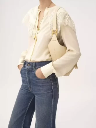 Piccola borsa hobo Marcie in pelle martellata