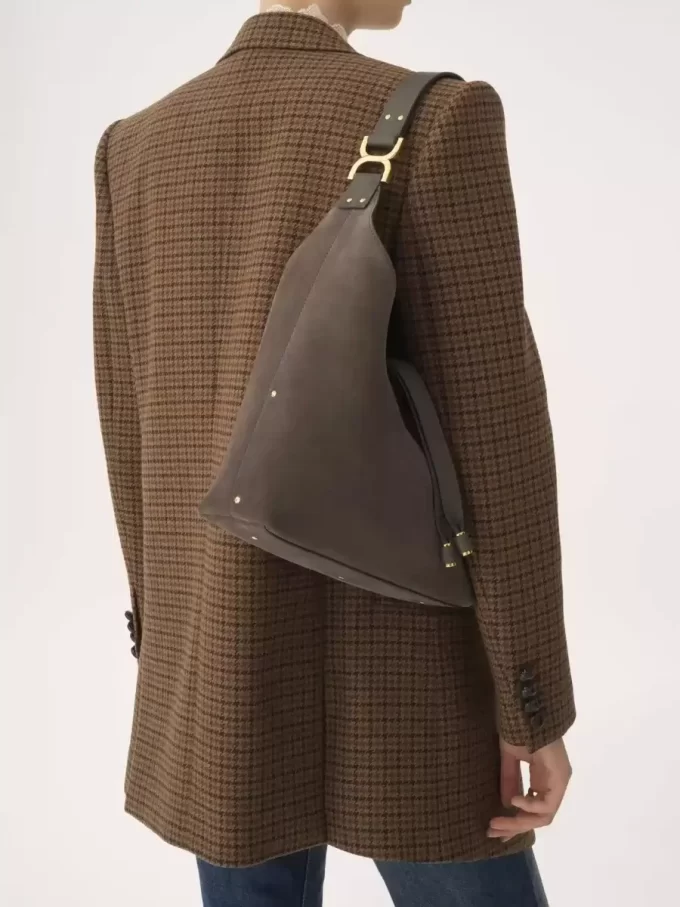 Piccola borsa hobo Marcie in pelle scamosciata Piccola borsa hobo Marcie in pelle scamosciata