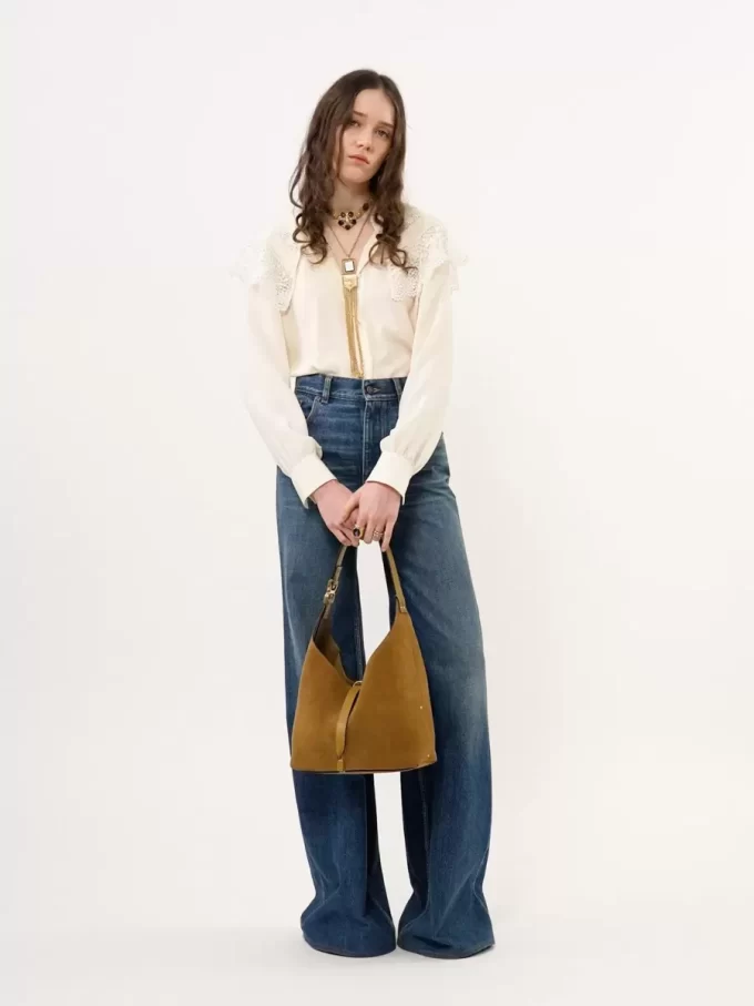 Piccola borsa hobo Marcie in pelle scamosciata Piccola borsa hobo Marcie in pelle scamosciata
