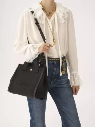 Piccola borsa tote Chloé Carry in tela