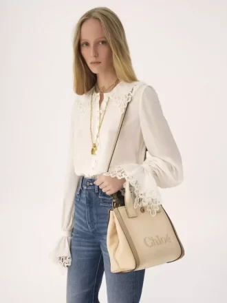 Piccola borsa tote Chloé Carry in tela Piccola borsa tote Chloé Carry in tela