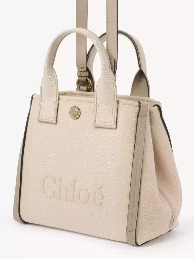Piccola borsa tote Chloé Carry in tela Piccola borsa tote Chloé Carry in tela
