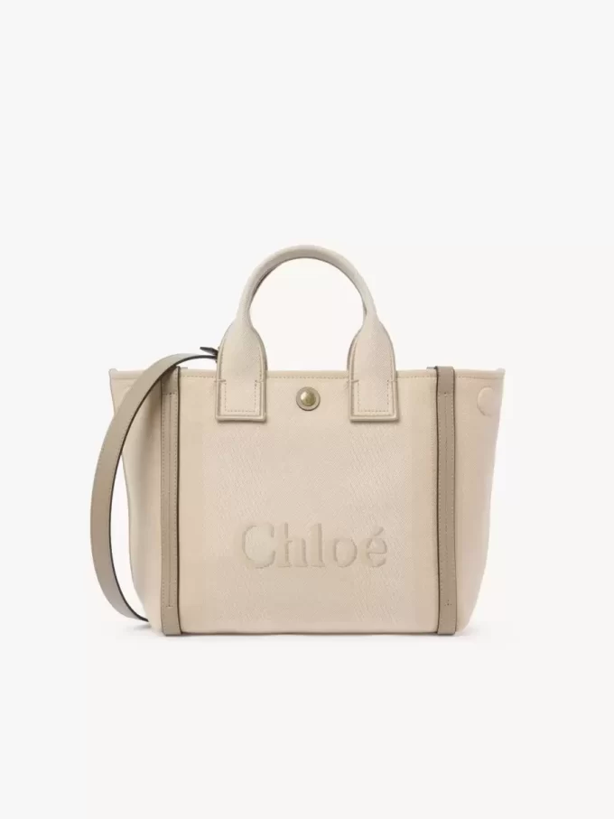 Piccola borsa tote Chloé Carry in tela Piccola borsa tote Chloé Carry in tela