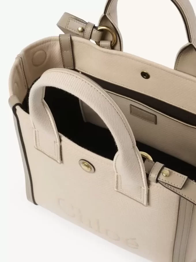 Piccola borsa tote Chloé Carry in tela Piccola borsa tote Chloé Carry in tela