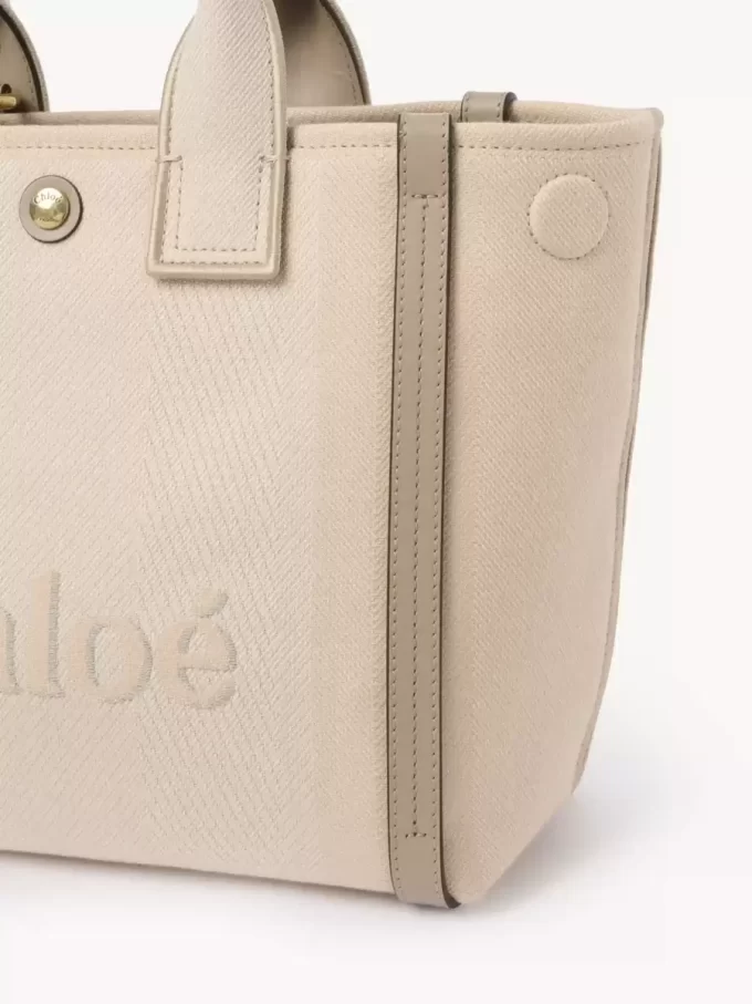 Piccola borsa tote Chloé Carry in tela Piccola borsa tote Chloé Carry in tela