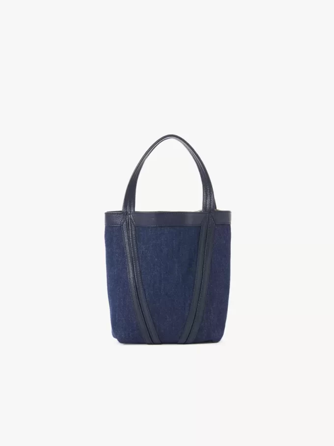 Piccola borsa tote Chloé Spin in denim Piccola borsa tote Chloé Spin in denim