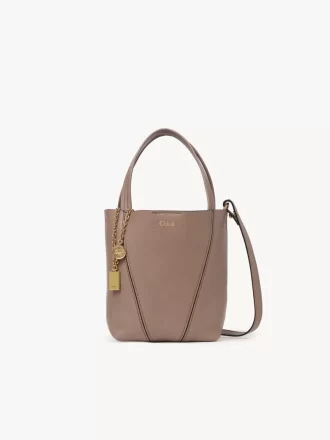 Piccola borsa tote Chloé Spin in pelle martellata