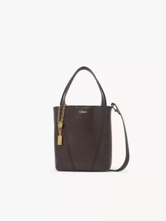 Piccola borsa tote Chloé Spin in pelle martellata