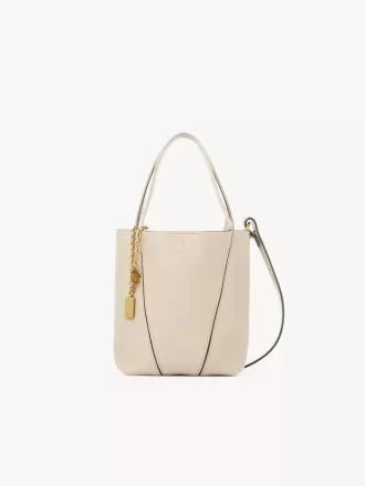 Piccola borsa tote Chloé Spin in pelle martellata Piccola borsa tote Chloé Spin in pelle martellata