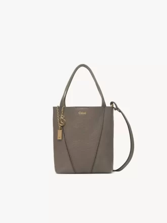 Piccola borsa tote Chloé Spin in pelle martellata