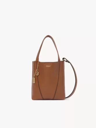 Piccola borsa tote Chloé Spin in pelle martellata