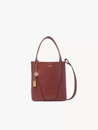 Piccola borsa tote Chloé Spin in pelle martellata