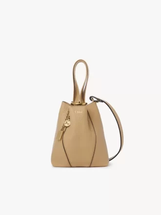 Piccola borsa tote Chloé Spin in pelle martellata Piccola borsa tote Chloé Spin in pelle martellata