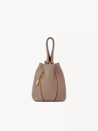Piccola borsa tote Chloé Spin in pelle martellata
