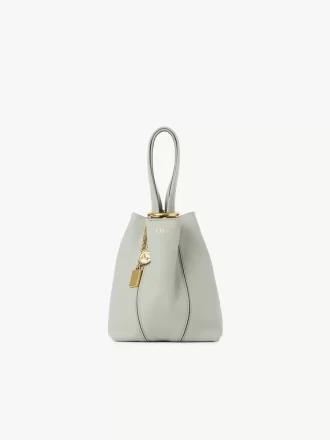 Piccola borsa tote Chloé Spin in pelle martellata Piccola borsa tote Chloé Spin in pelle martellata