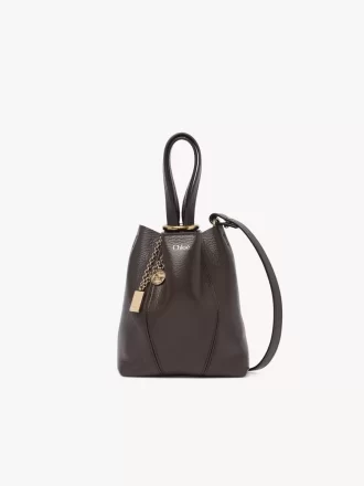 Piccola borsa tote Chloé Spin in pelle martellata