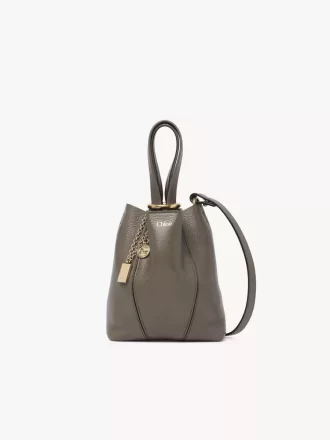 Piccola borsa tote Chloé Spin in pelle martellata