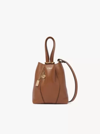 Piccola borsa tote Chloé Spin in pelle martellata