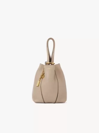 Piccola borsa tote Chloé Spin in pelle martellata