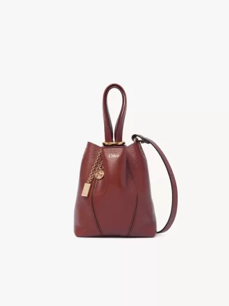 Piccola borsa tote Chloé Spin in pelle martellata