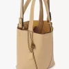 Piccola borsa tote Chloé Spin in pelle martellata Piccola borsa tote Chloé Spin in pelle martellata