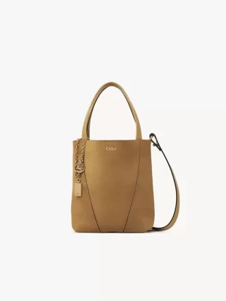 Piccola borsa tote Chloé Spin in pelle scamosciata