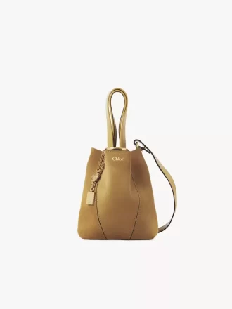 Piccola borsa tote Chloé Spin in pelle scamosciata