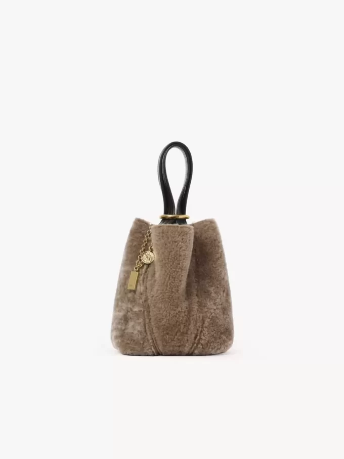 Piccola borsa tote Chloé Spin in shearling Piccola borsa tote Chloé Spin in shearling