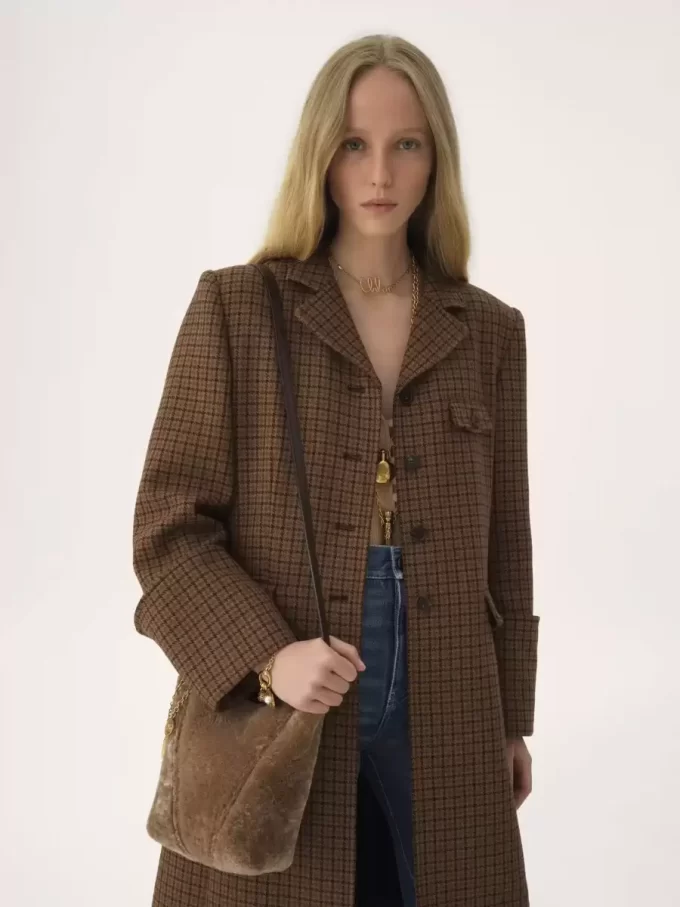 Piccola borsa tote Chloé Spin in shearling Piccola borsa tote Chloé Spin in shearling