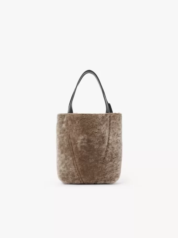 Piccola borsa tote Chloé Spin in shearling Piccola borsa tote Chloé Spin in shearling
