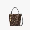 Piccola borsa tote Chloé Spin in shearling con stampa leopardata Piccola borsa tote Chloé Spin in shearling con stampa leopardata